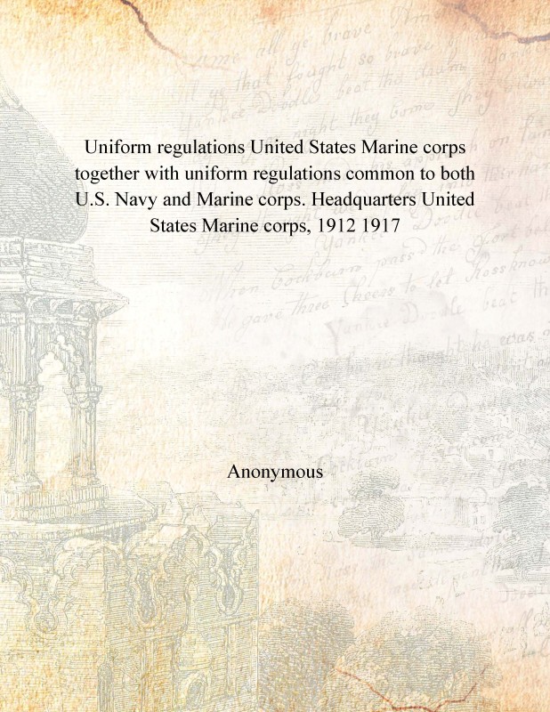 Buy Uniform regulations United States Marine corps together with