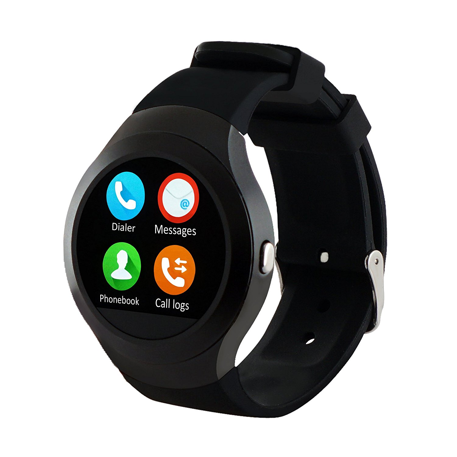 Buy Y1 smart watches Round Touch Screen Round Face Smartwatch Phone with SIM Card Slot smart
