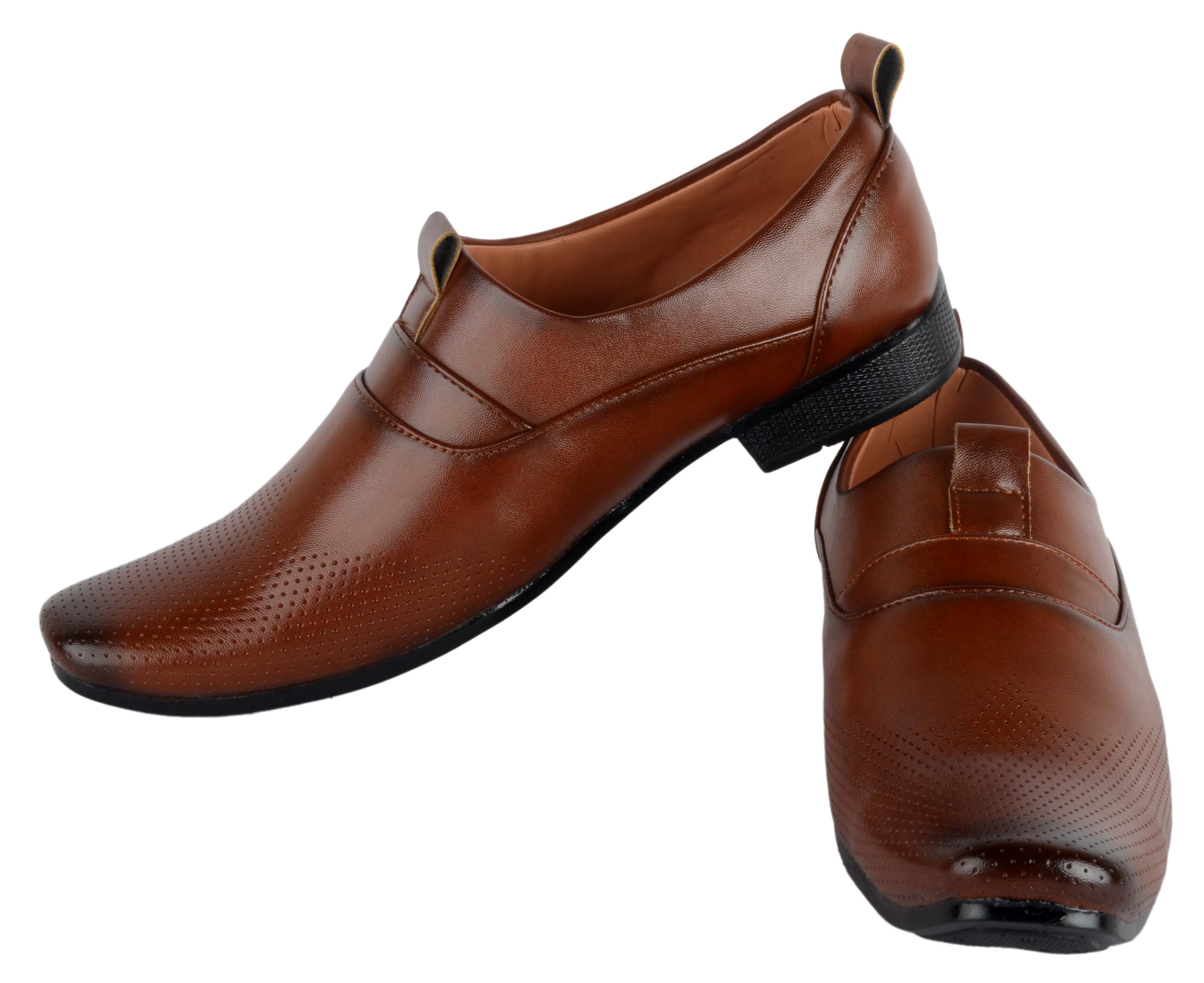 mens tan slip on shoes