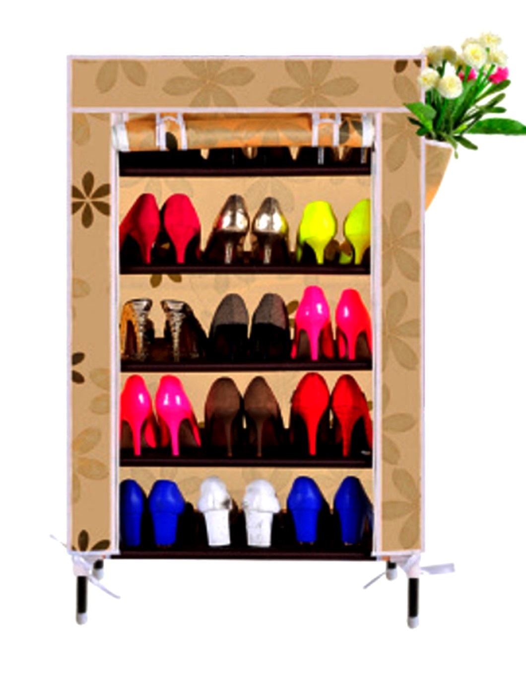 Shoe Stack Rack Flower Buy 6-layer shoe rack flower printed0.121 Online @ ₹999 from ShopClues