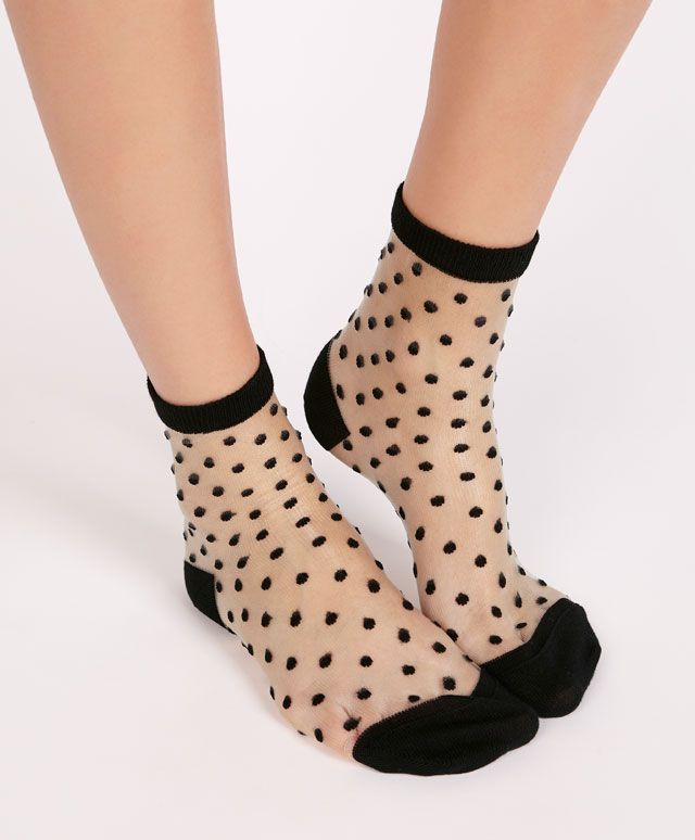 Buy Nandini Women Girl Summer Ultra Thin Socks Dotted Transparent ...
