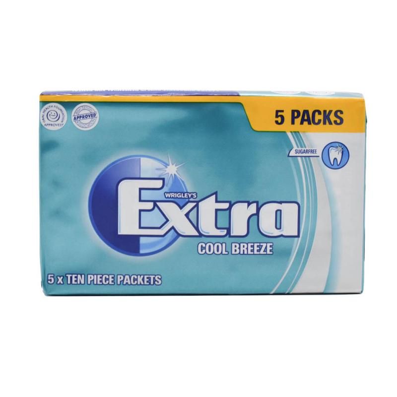 Buy Wrigley's Extra Cool Breeze Gum 5 Pack (5x10pc) Online ₹795 from ShopClues