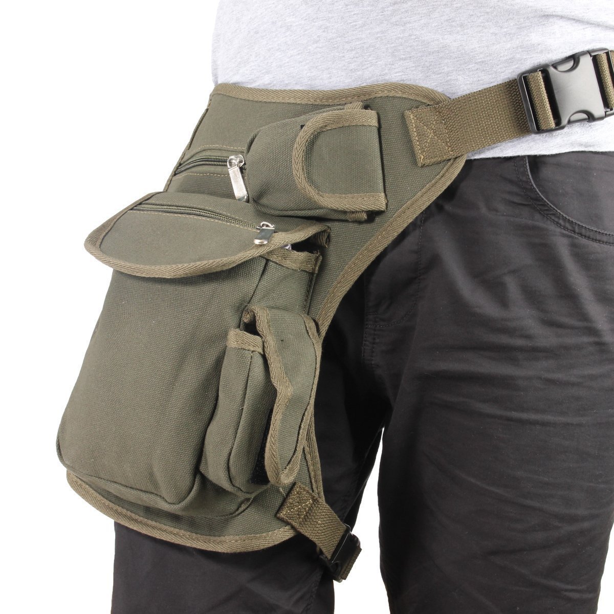 Buy Aeoss Men's Waist Bag Portable Money Belt Canvas Casual Travel