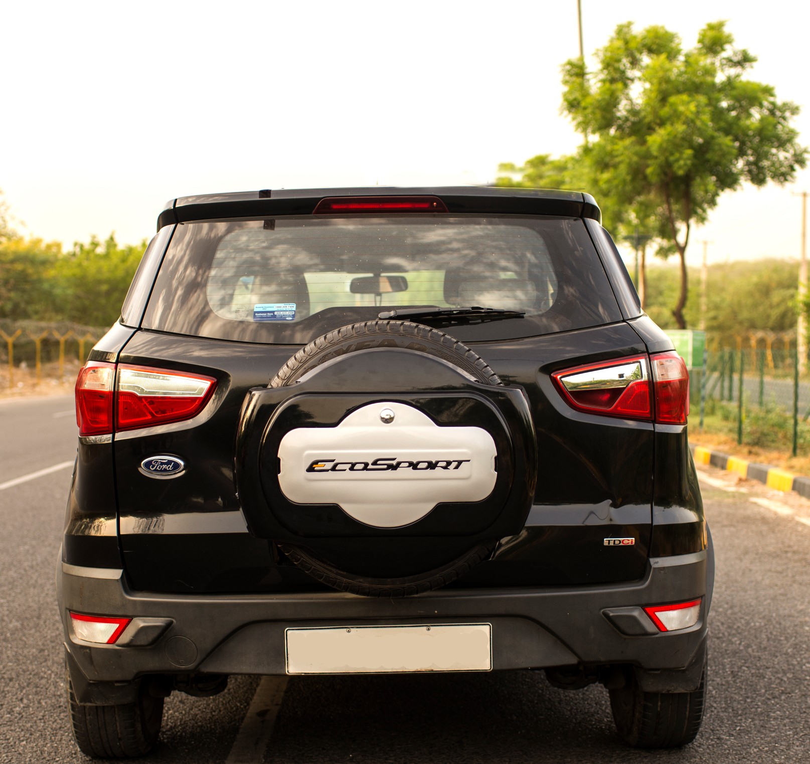 Buy HALF/SPORTY SPARE WHEEL COVER FOR FORD ECOSPORT(SMOKE GREY) Online ₹6500 from ShopClues