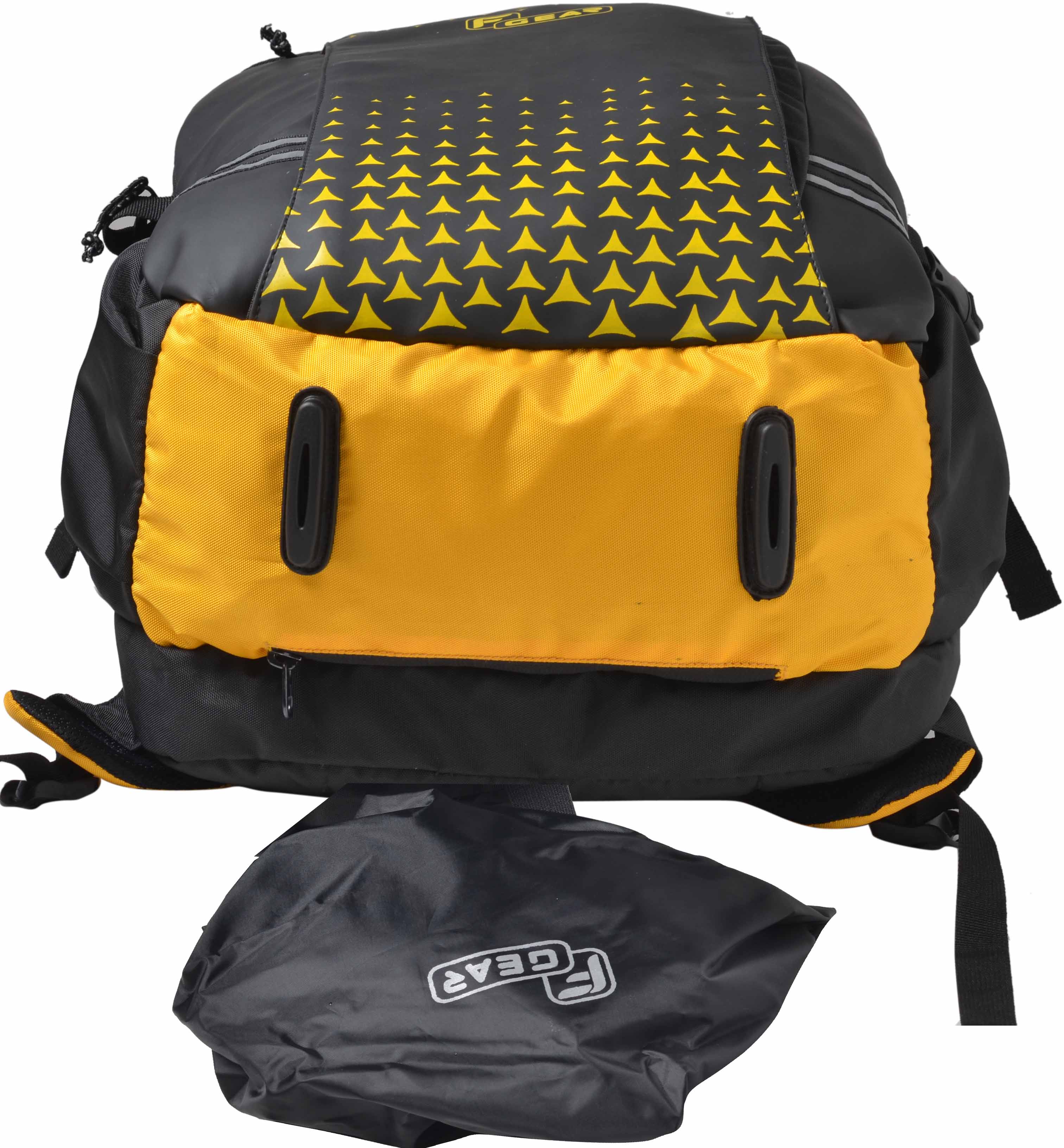 Buy F Gear Lone Wolf 34 Liters Backpack With Rain Cover Black Yellow