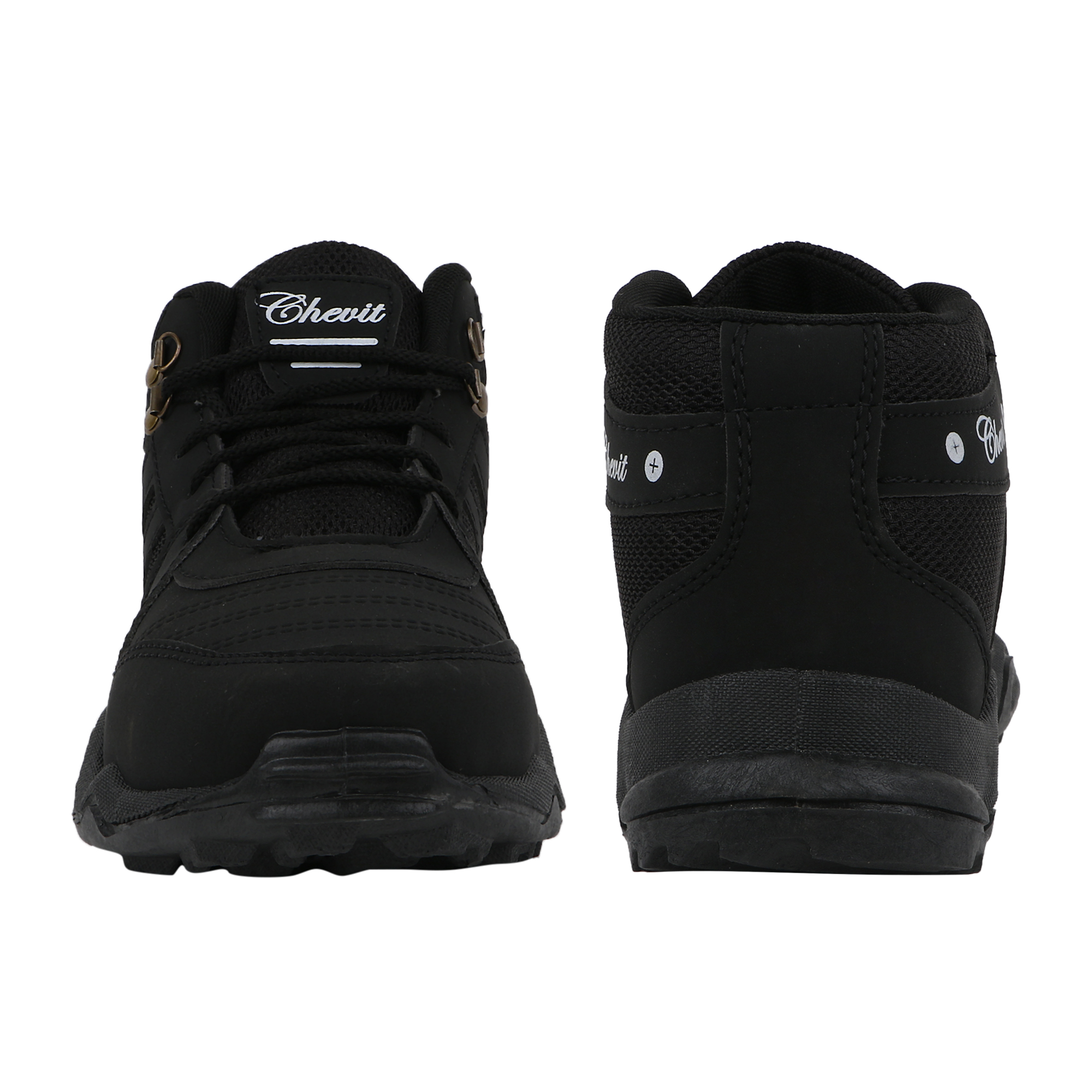 Buy Chevit Men's Stylish 416 Black Tracking Casual Running Shoes ...