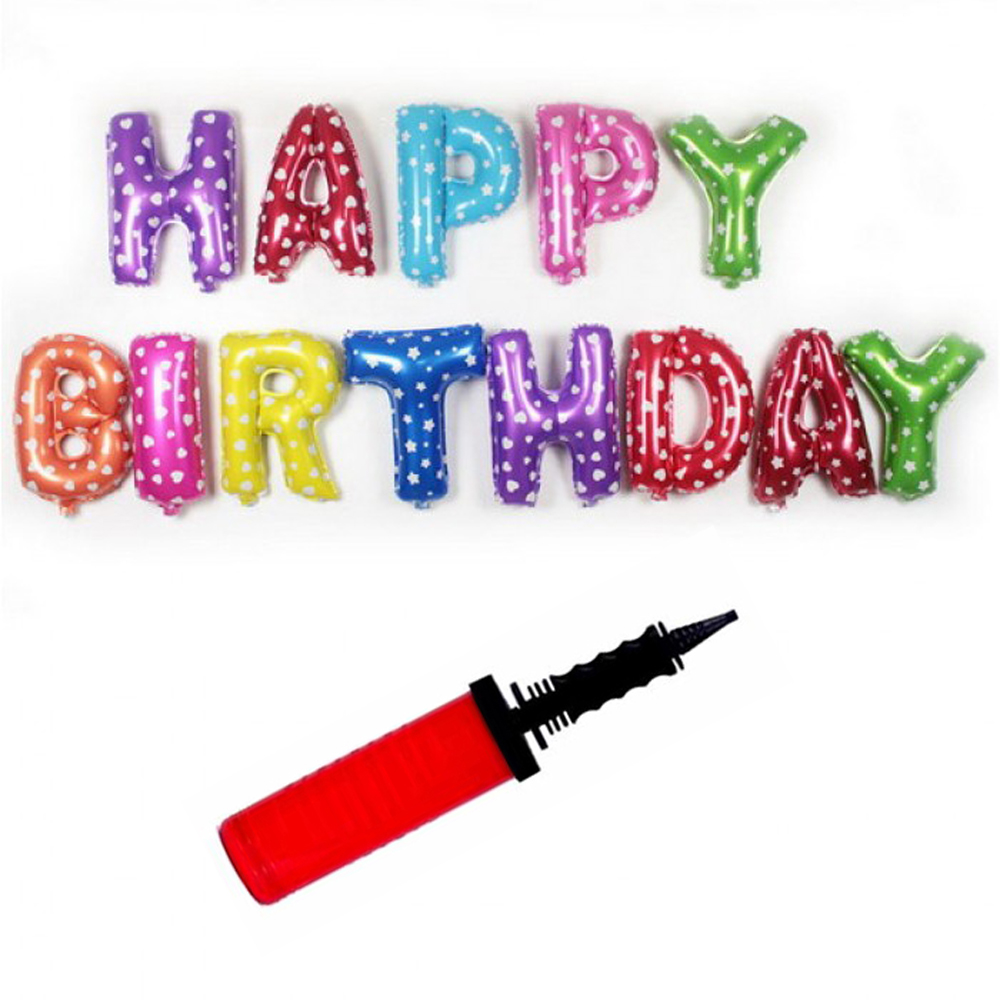Buy combo set happy birthday letters foil balloon multi color foil
