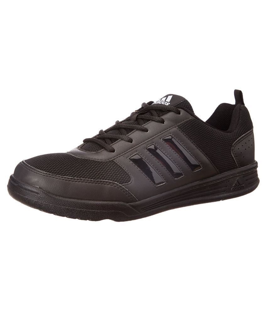 adidas men's black running shoes