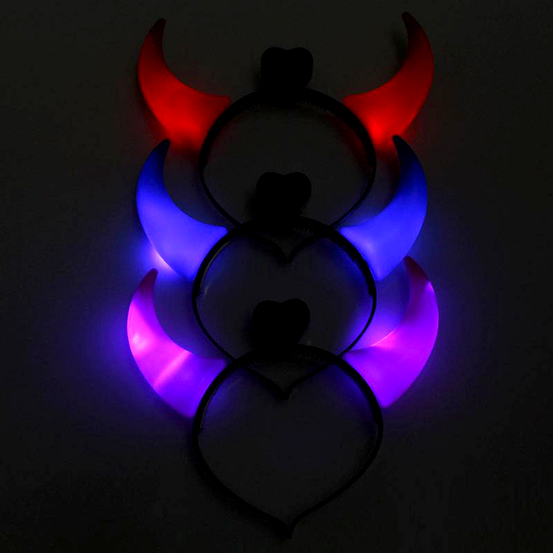 Buy LED Light Devil Horns/Headband/Hairband/party prop/Halloween fun