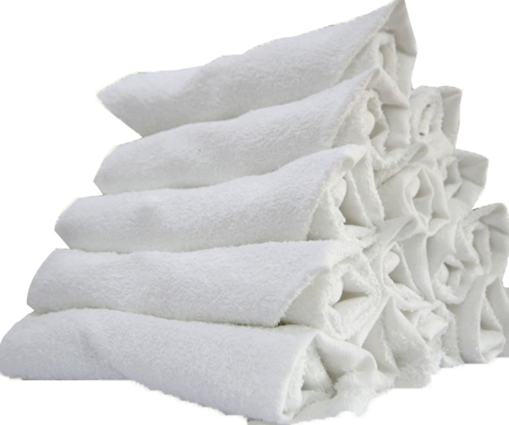 Buy White Cotton Face Towel (Set of 10) Online @ ₹237 from ShopClues