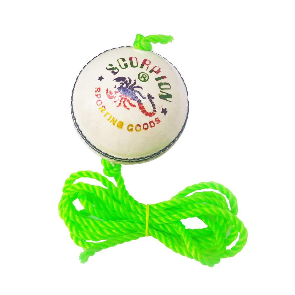 Buy White Cricket Practice Hanging Ball (Pack of 1) Leather Hanging