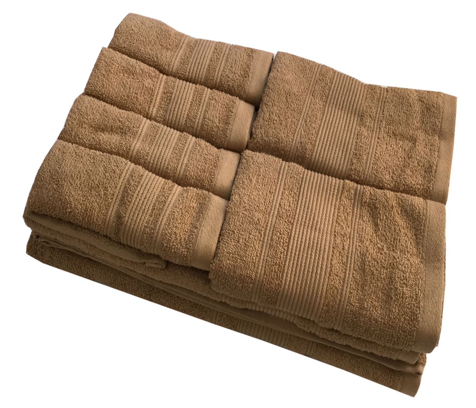 Buy Lushomes Ultra Absorbent Bath 8 pc Indian Tan Towel Set packed with ...