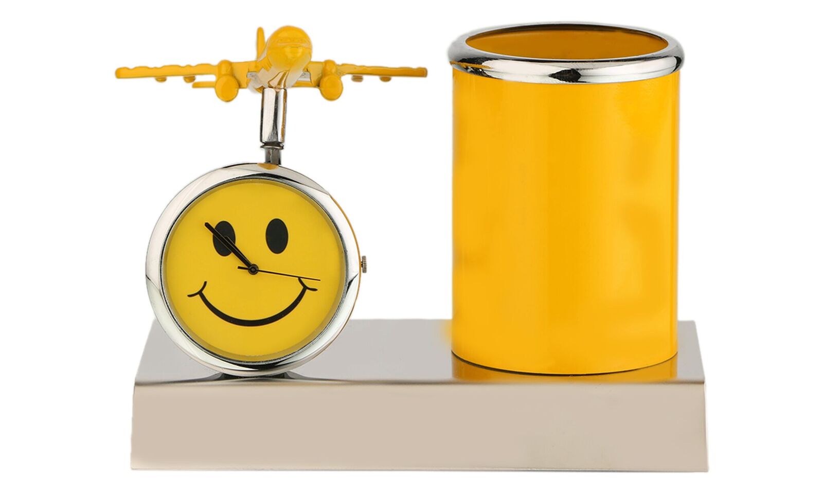 Multi Use Clock Buy AEROPLANE DESIGNED YELLOW MULTIUSE CLOCK AND PENSTAND FOR GIFTS ...