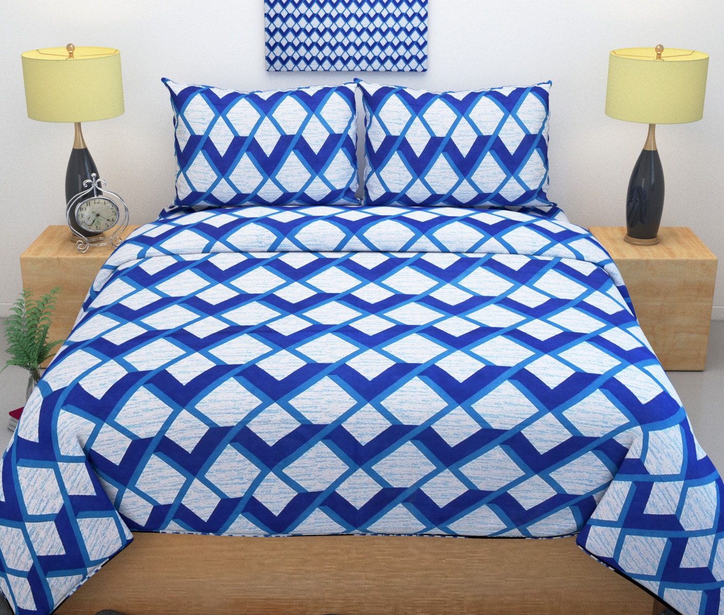 Buy Furnishing Zone Cotton Double Bedsheet In Multicolour (1 Double