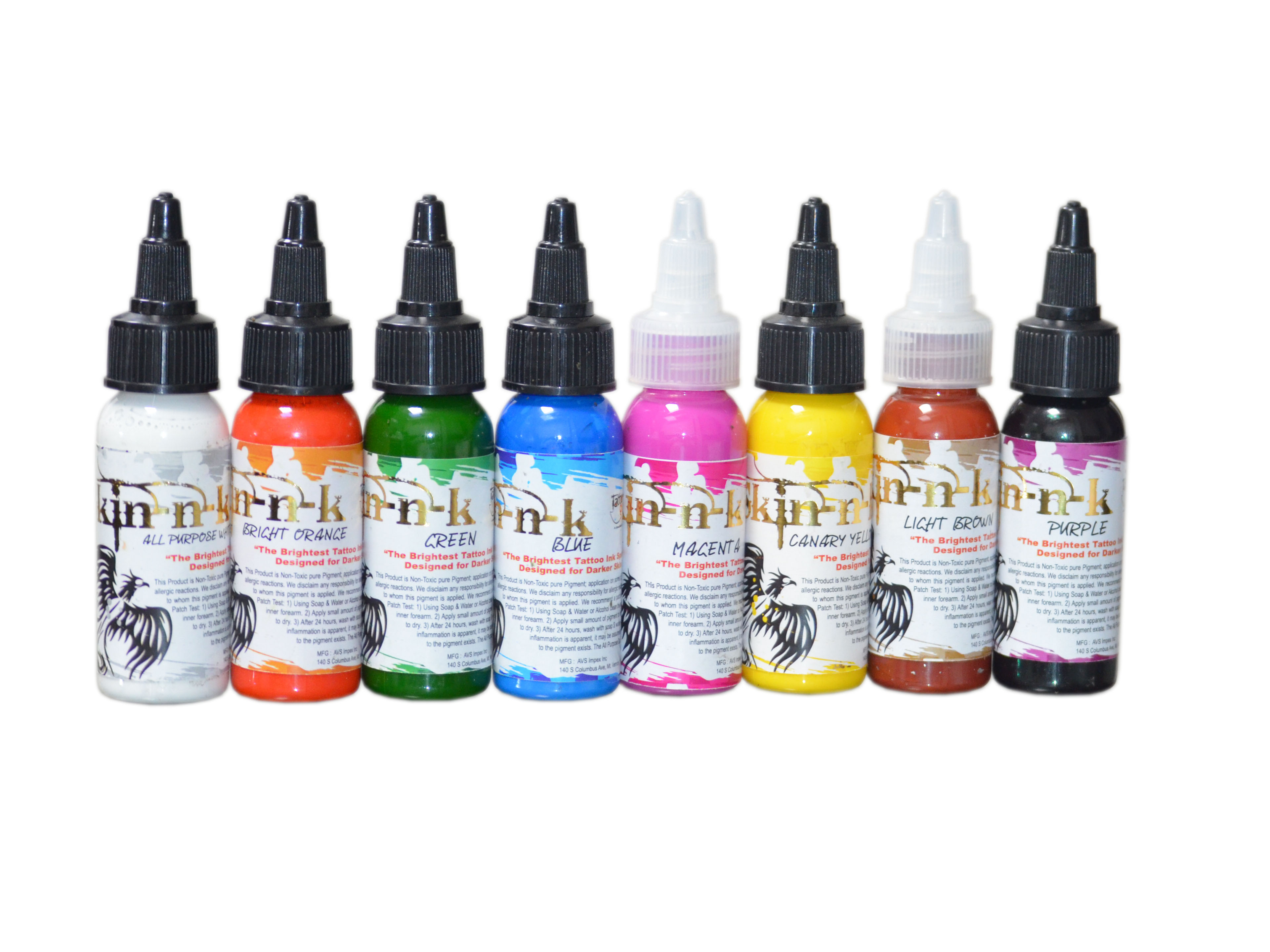 Buy Skin Ink High Quality Brightest Tattoo Ink Set (Pack Of 8) Made In ...