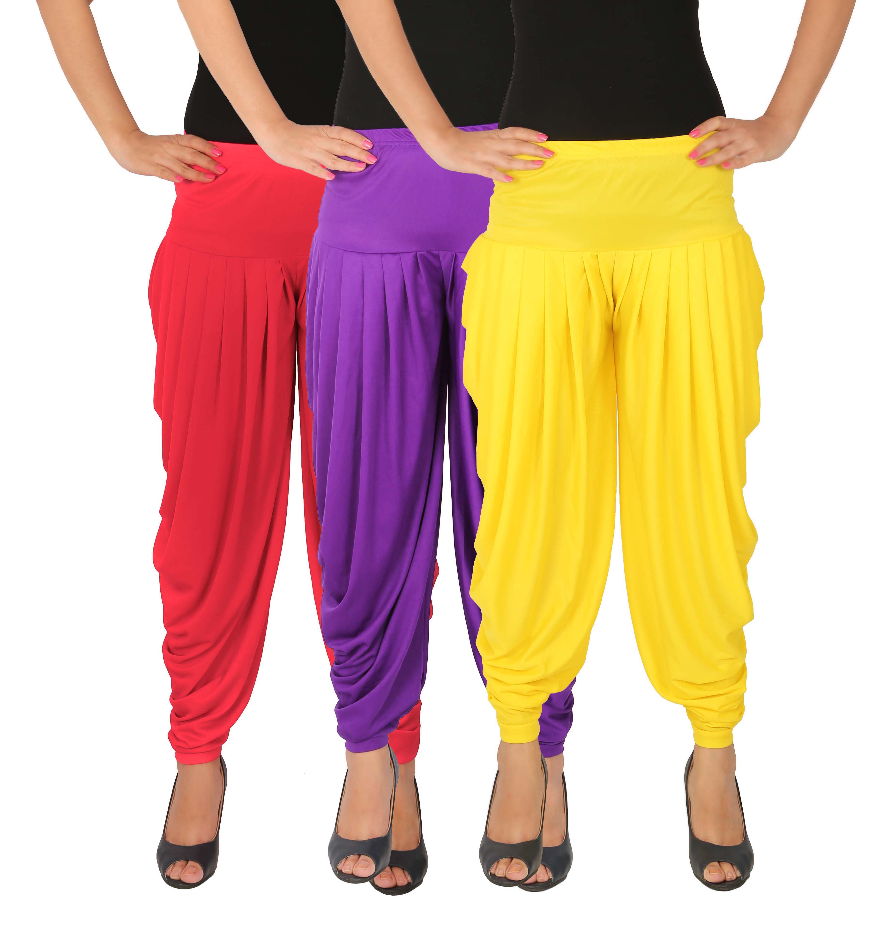 Buy Culture the Dignity Women's Lycra Side Plated Dhoti Patiala Salwar ...