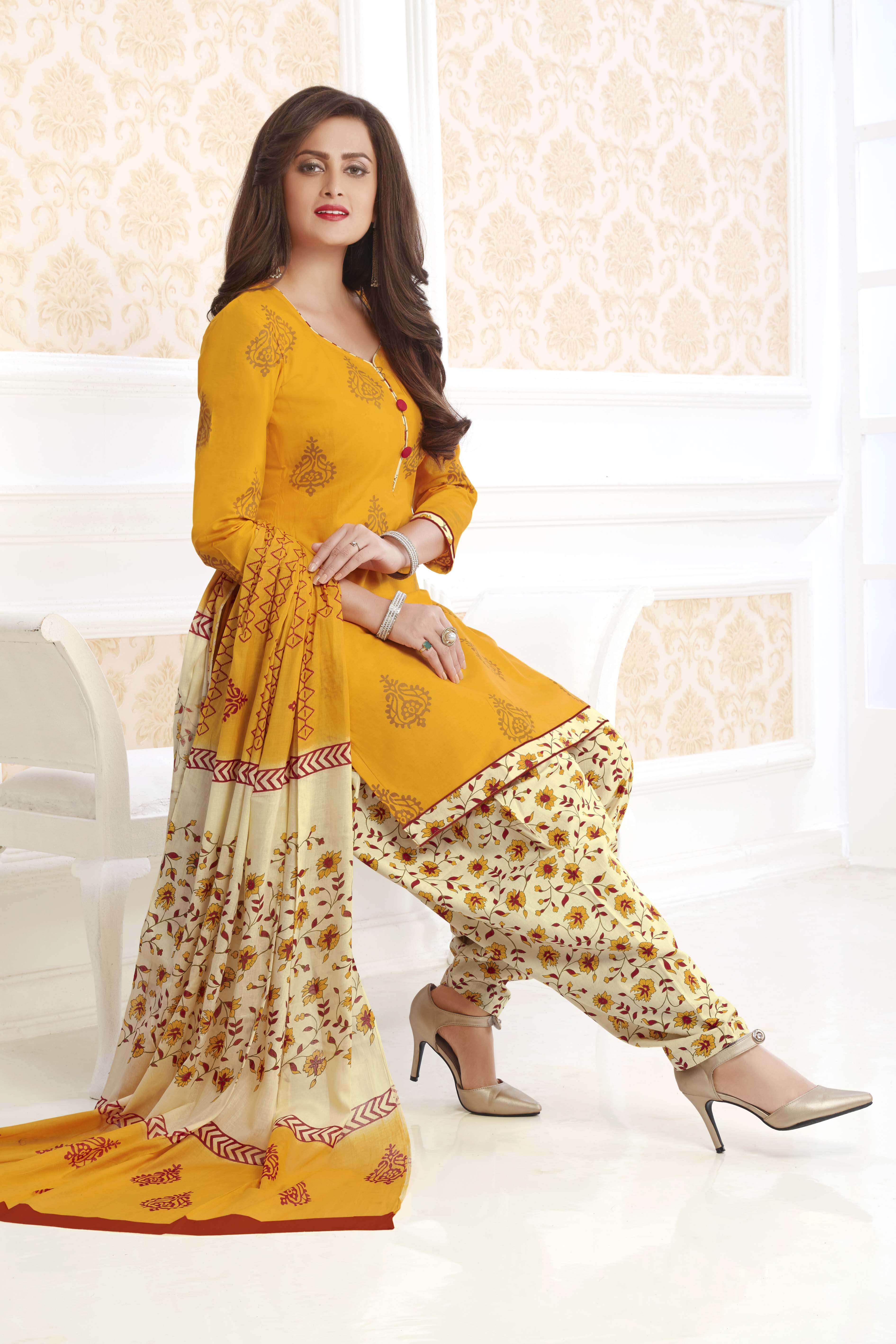 Buy Ganpati Unstitched Pure Cotton Dress Material / Churidar Suit for Women Online @ â¹750 from 
