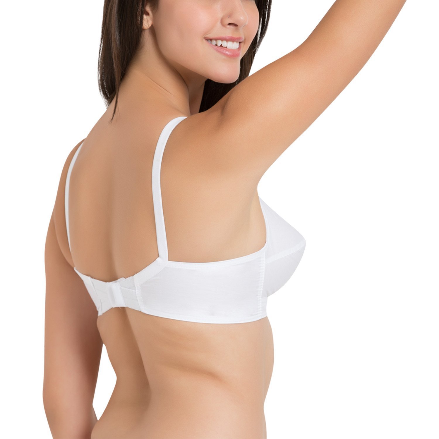 Buy Plain White Cotton Bra (CCup) Set Of 3 Online ₹399 from ShopClues