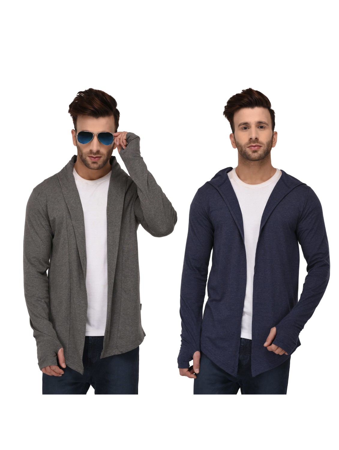 Buy Rigo Multicolour Regular Fit Cotton Full Sleeve Long Cardigan for ...