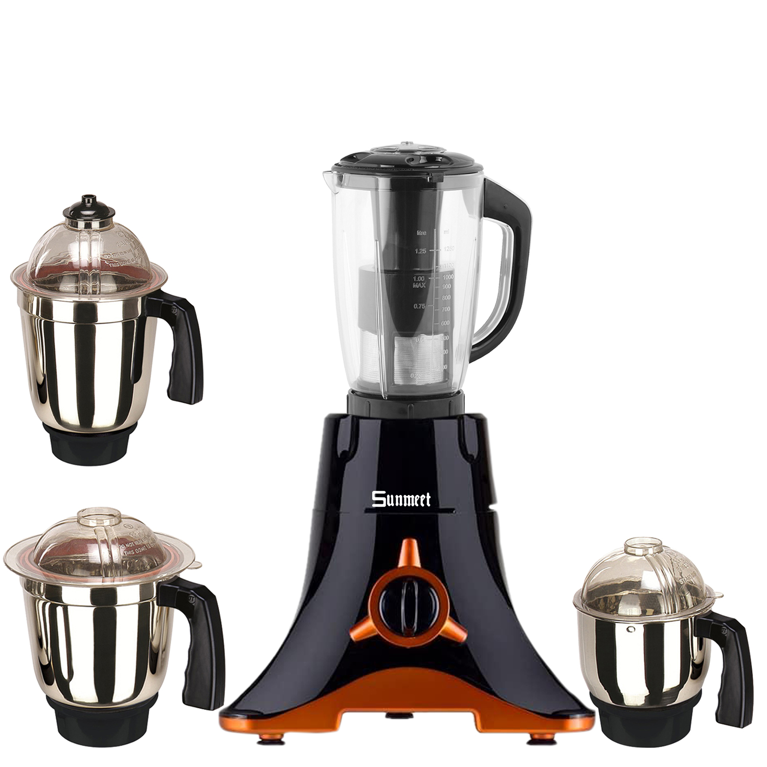Buy Sunmeet Black Color 800Watts Mixer Juicer Grinder with 4 Jar (1