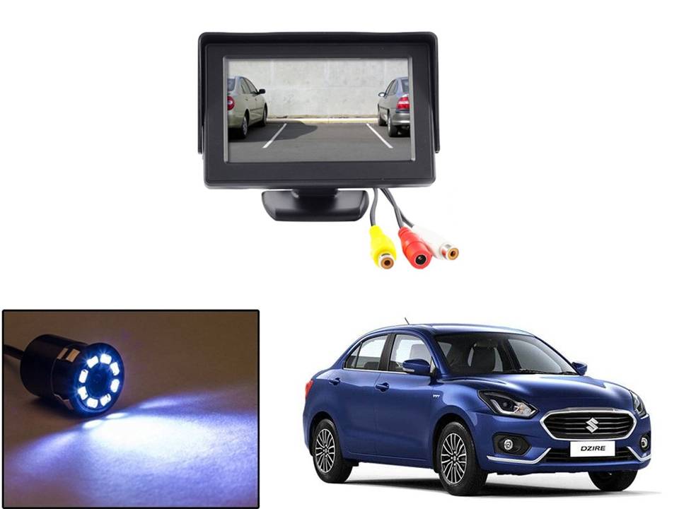 Buy Reverse Parking Camera Display Combo For Maruti Suzuki Swift Dezire