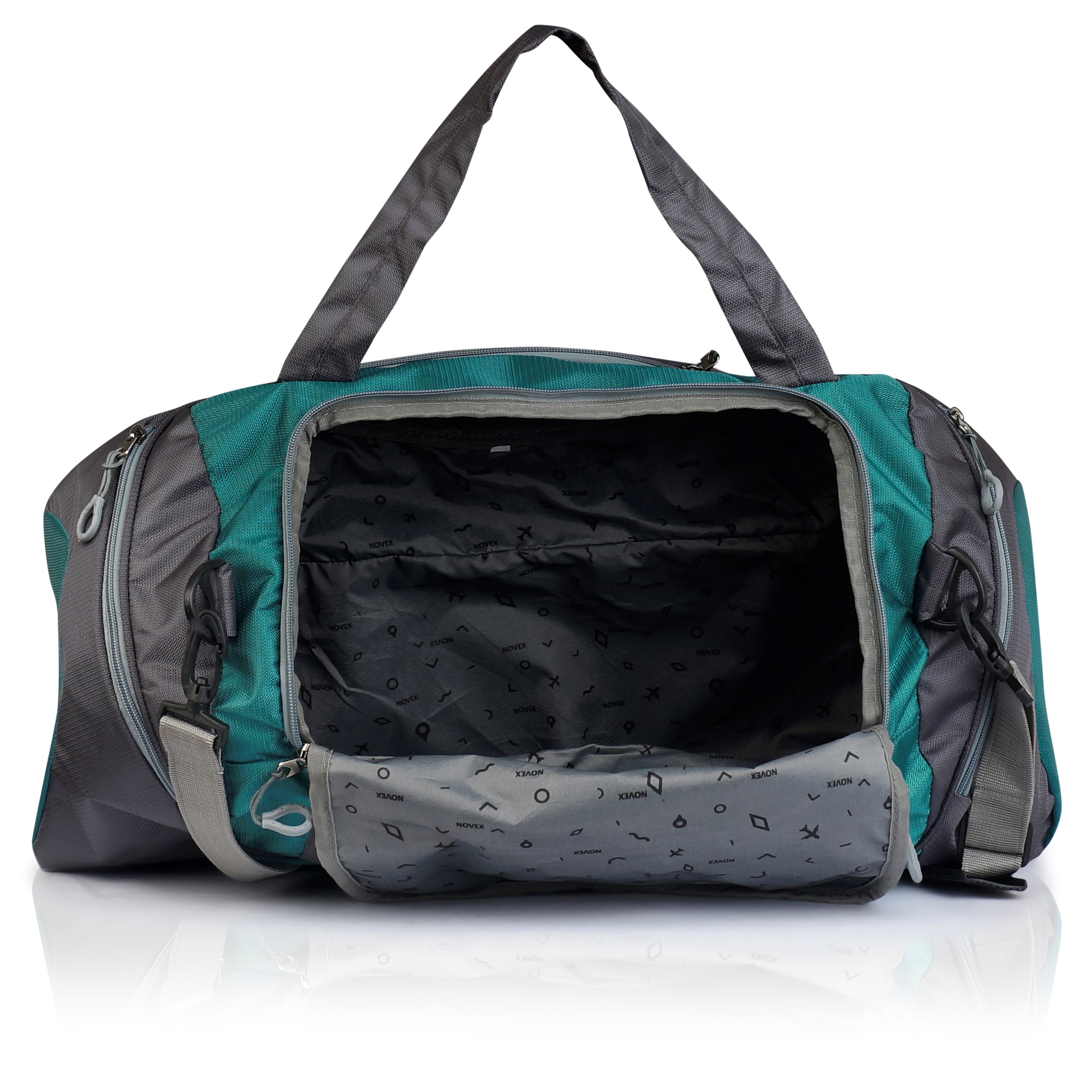 Green Polyester Duffel Bag (No Wheels)