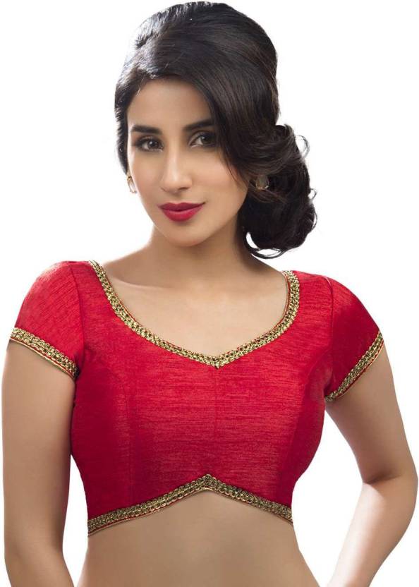 Buy Designer Red Ready Made Choli cut Blouse Online @ ₹580 from ShopClues