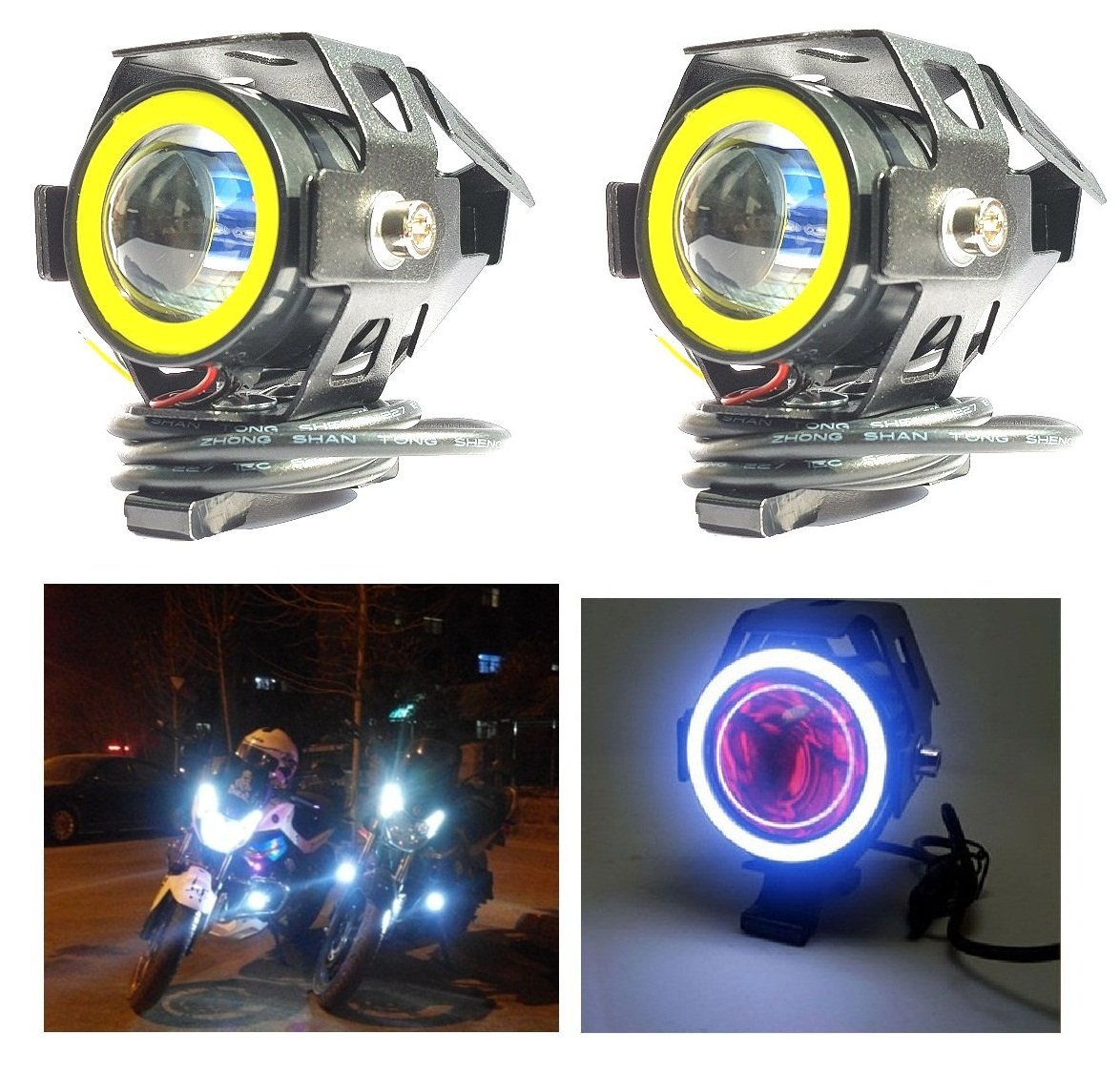 Buy Andride 2PC U7 Mini LED Fog Light Bike Driving DRL Fog Light