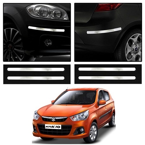 Buy Trigcars Maruti Suzuki Alto K10 Car Chrome Bumper Scratch Potection Guard Online ₹339 from