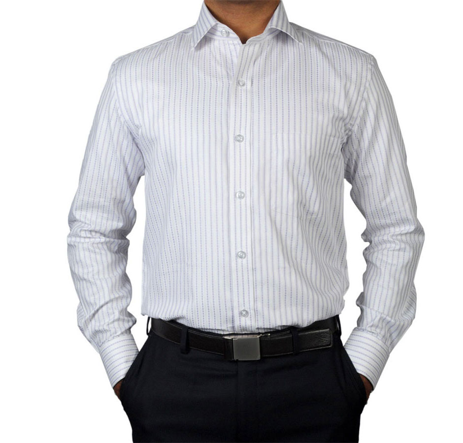 PeprisMine Mens Formal Shirts Better Fit White Lavender Stripes at Best ...