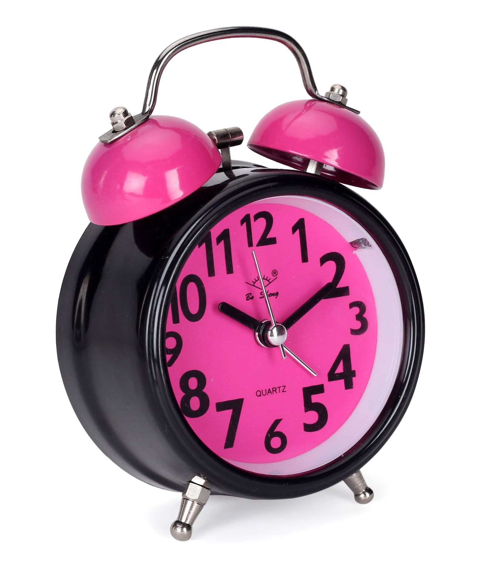 Buy Vintage Look Dark Pink Table Alarm Clock With NIght Led Display ...