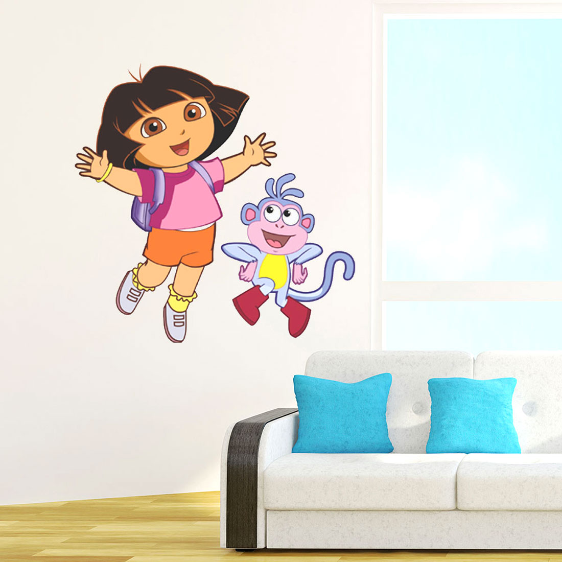 Buy Walkart- WallStickers (75110) happiest dora and bujji design Online ...