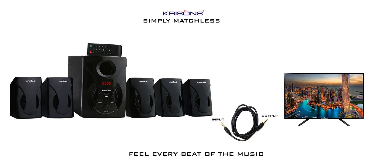 Krisons 5.1 Bluetooth Multimedia Home Theater with FM, USB and Aux