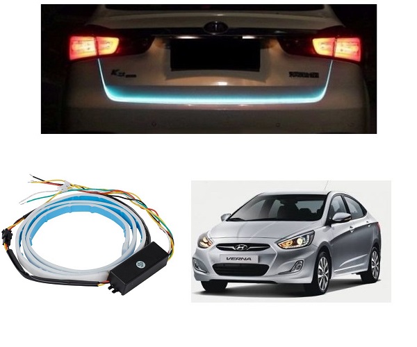 Buy Trigcars Made Especially for Hyundai Verna Fludic Car Dicky LED