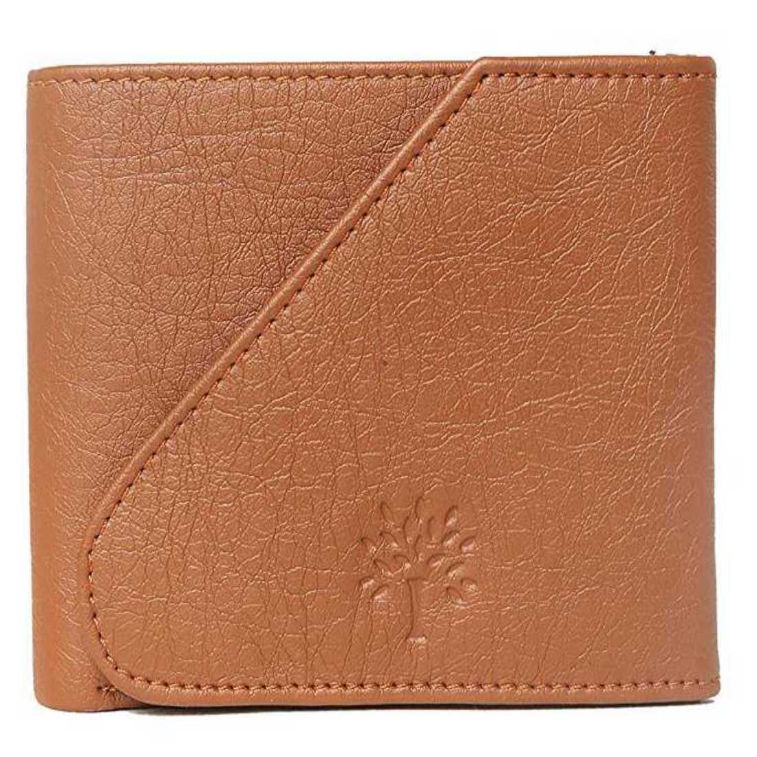 Woodland Side Flap Men Tan Artificial Leather Wallet