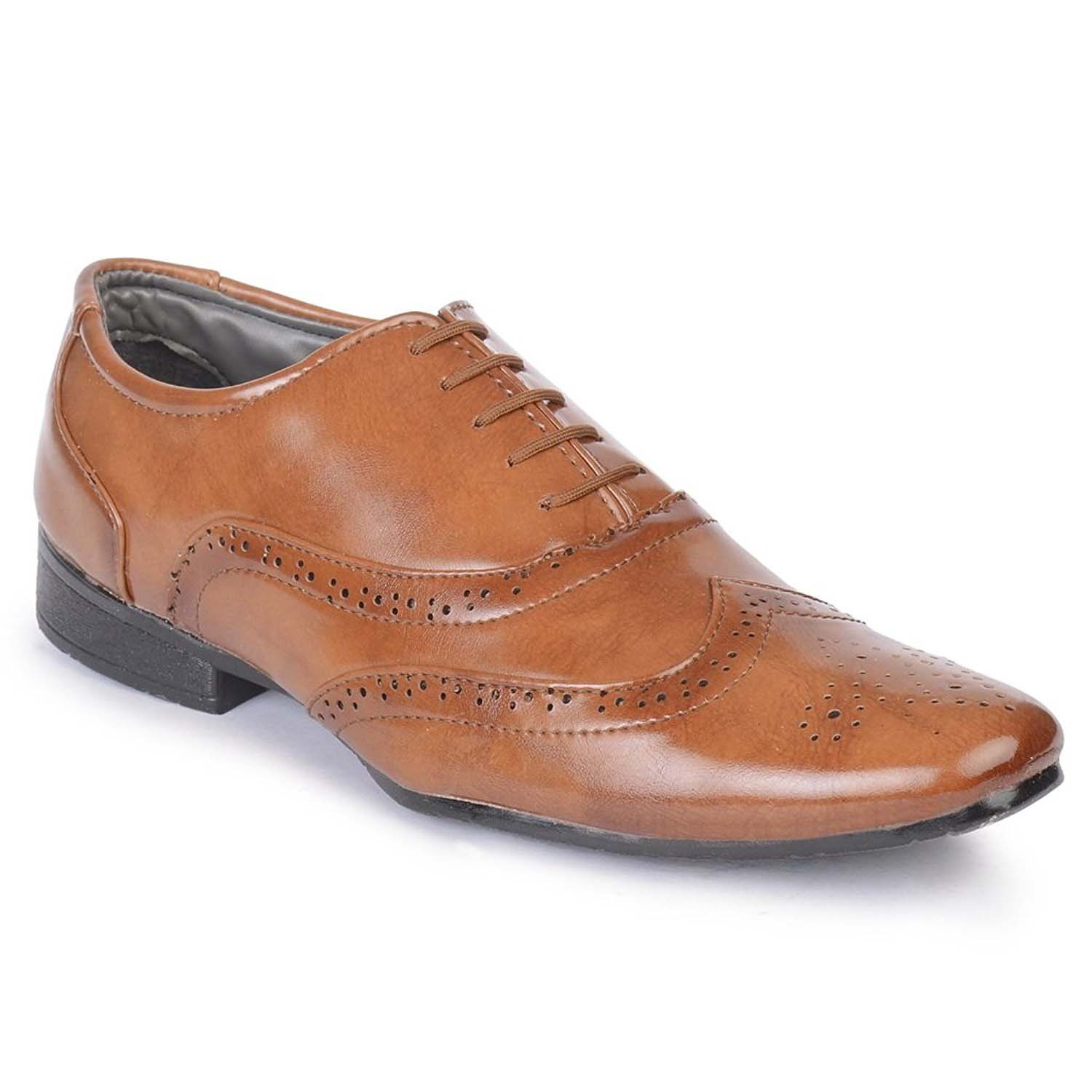 Buy 00RA Men's Tan Colour Brogue Office Wear Formal Shoes For Men Beige — free download