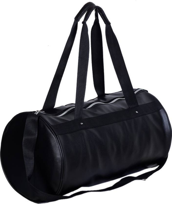 Buy DE Vintage Black Leather Rite Gym Bag (Black, Kit Bag) Online ...