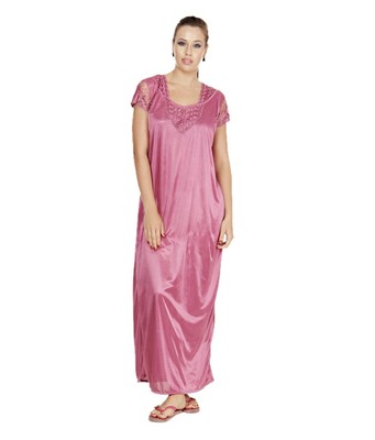 Buy Klamotten Rose Pink Satin Nighty Online @ ₹599 from ShopClues