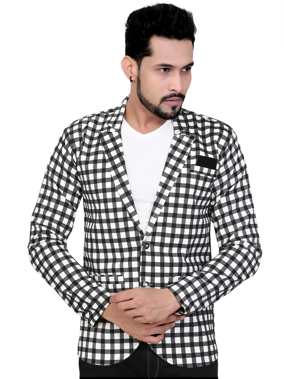 Buy Garun Checkered Double Breasted Casual, Wedding, Party  