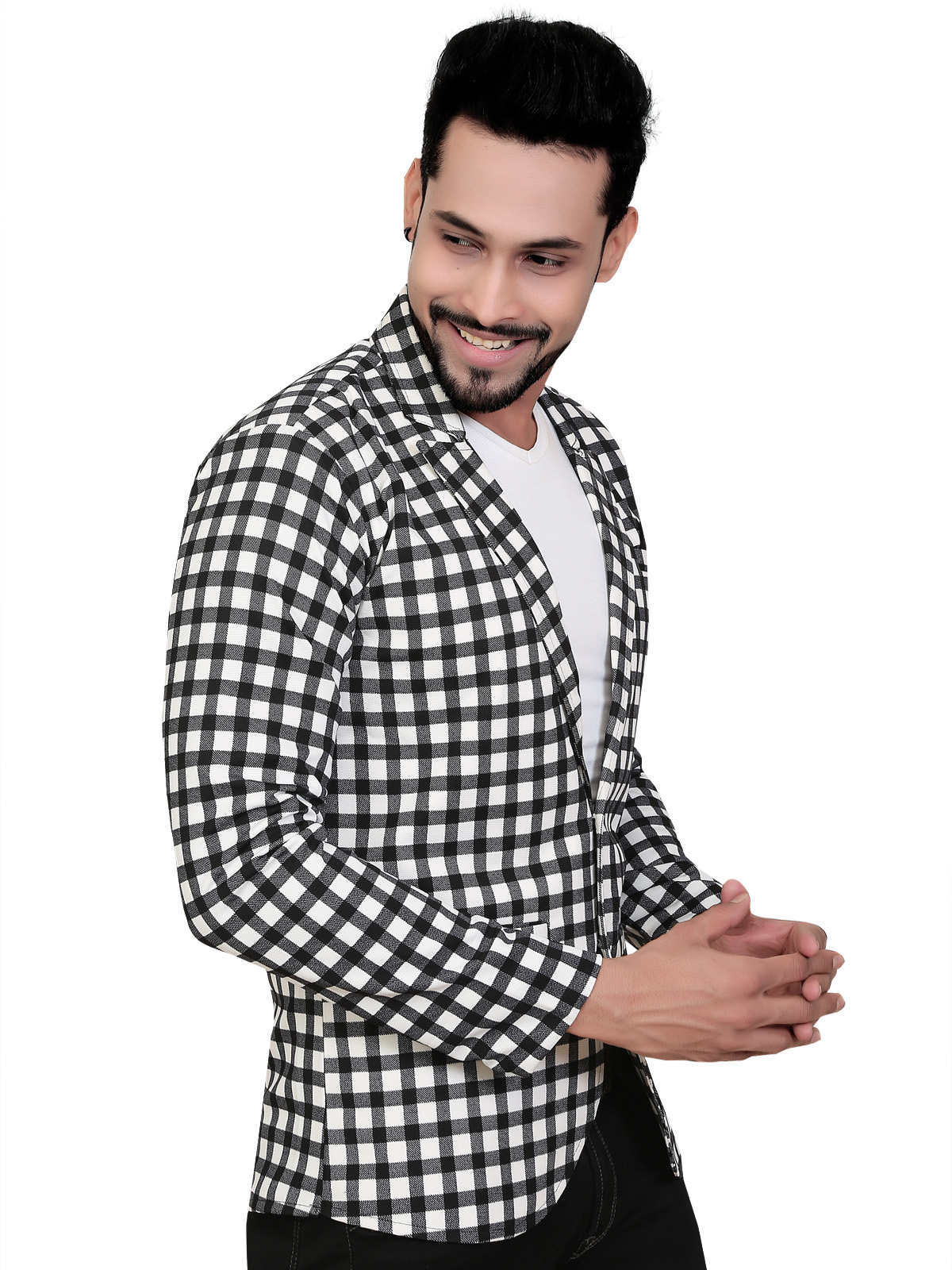 Buy Garun Checkered Double Breasted Casual, Wedding, Party  