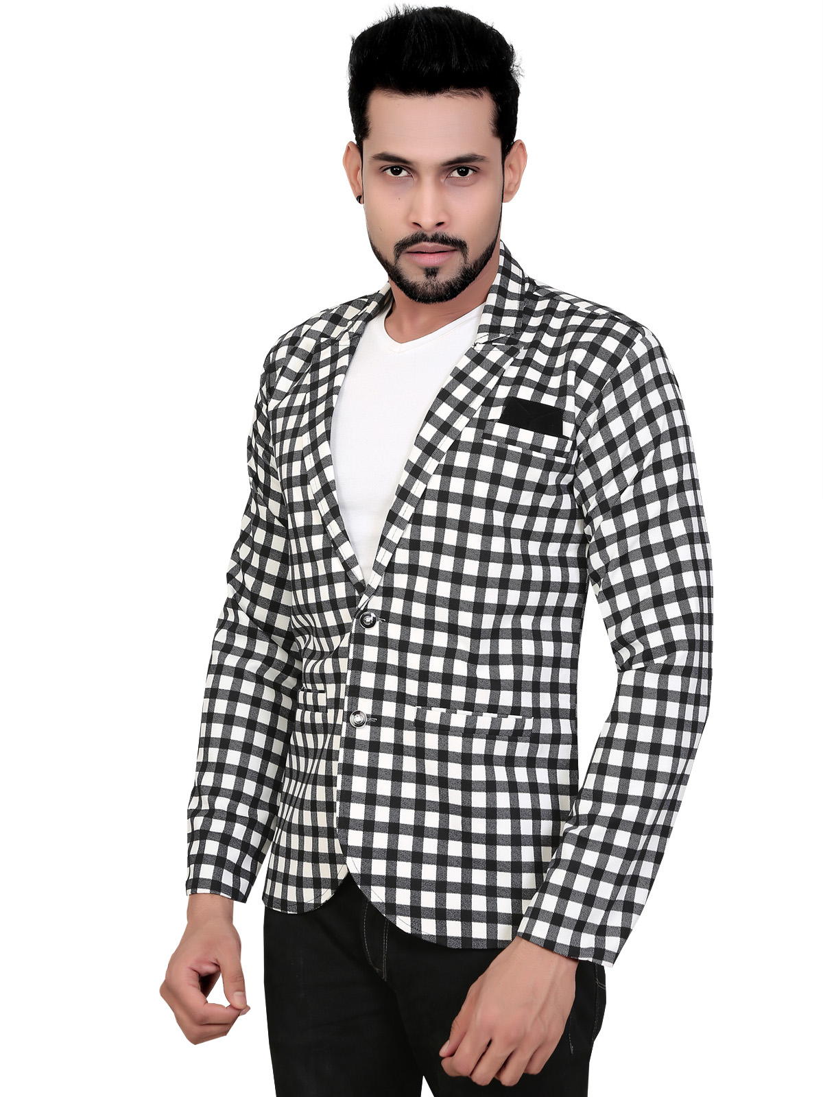 Buy Garun Checkered Double Breasted Casual, Wedding, Party  