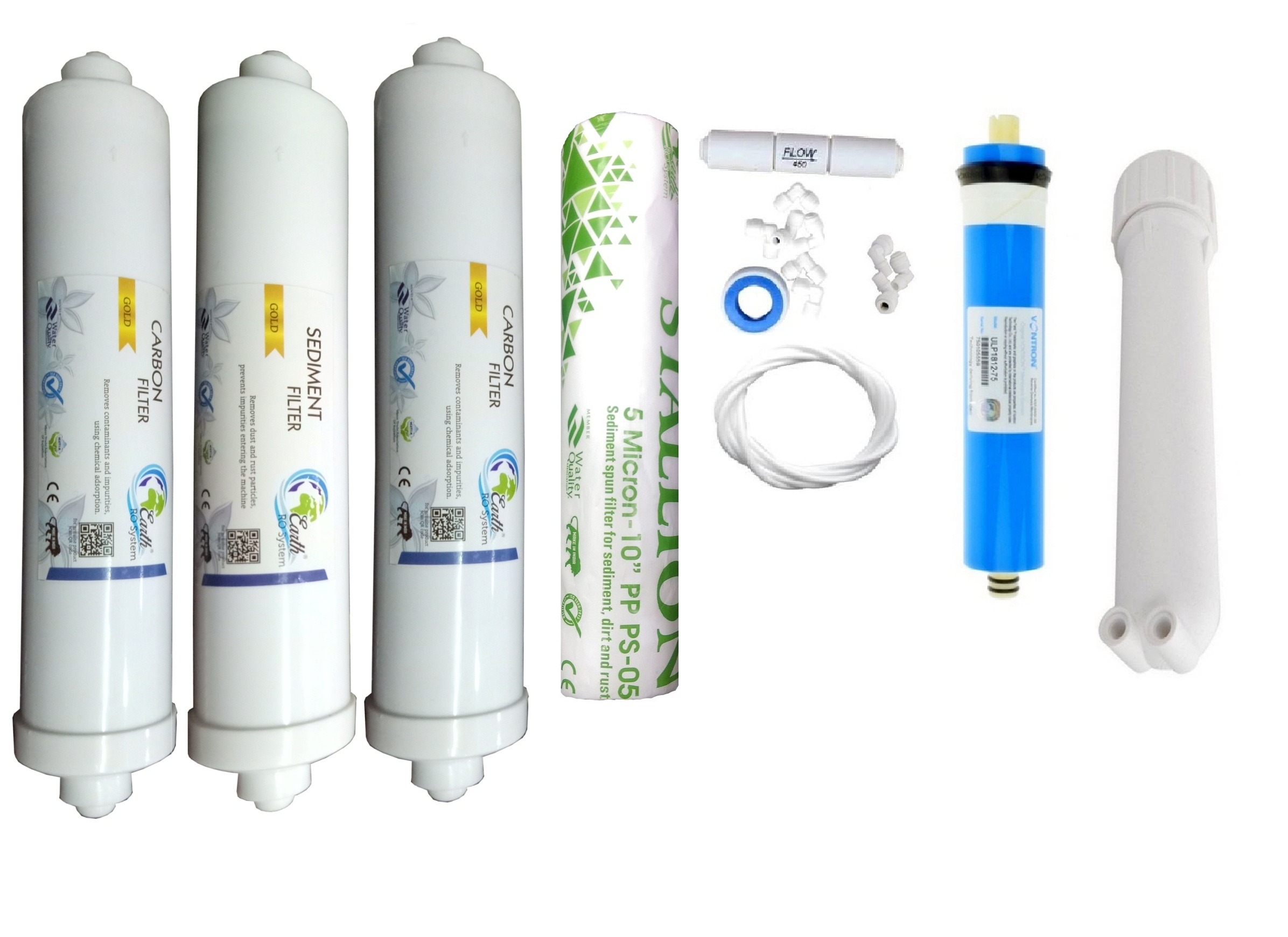 Buy Earth Ro System 1 Year vontron membrane RO service Kit with Inline ...