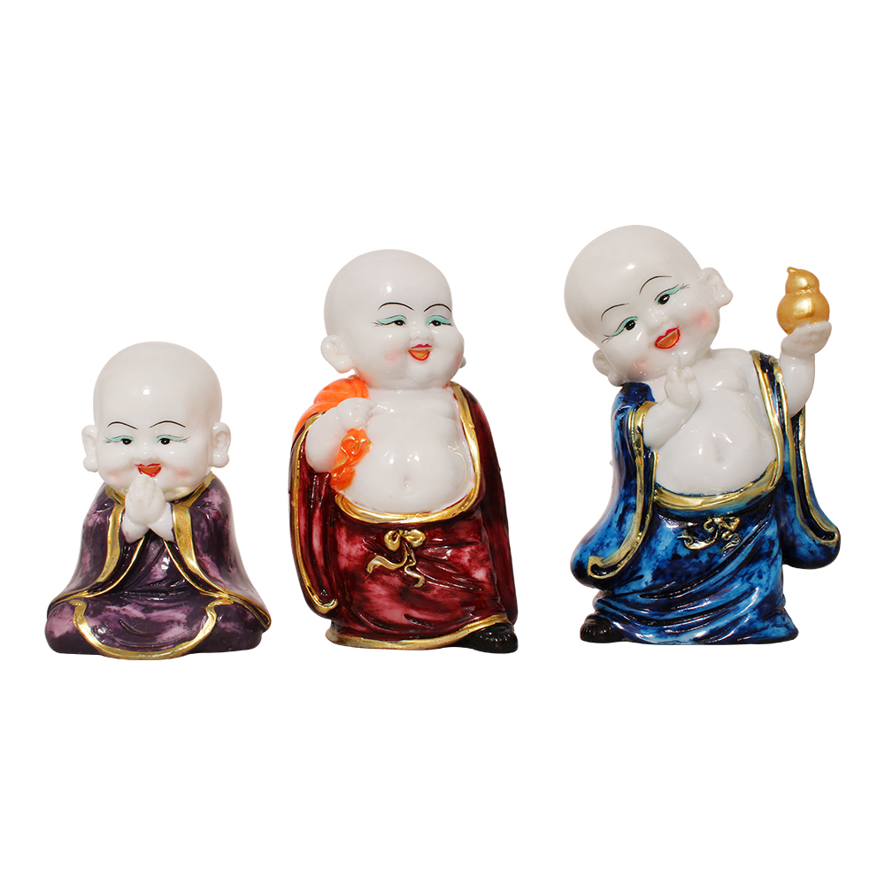 Buy ART N HUB Set of 3 Antique Look Feng Shui Laughing Buddha in Child