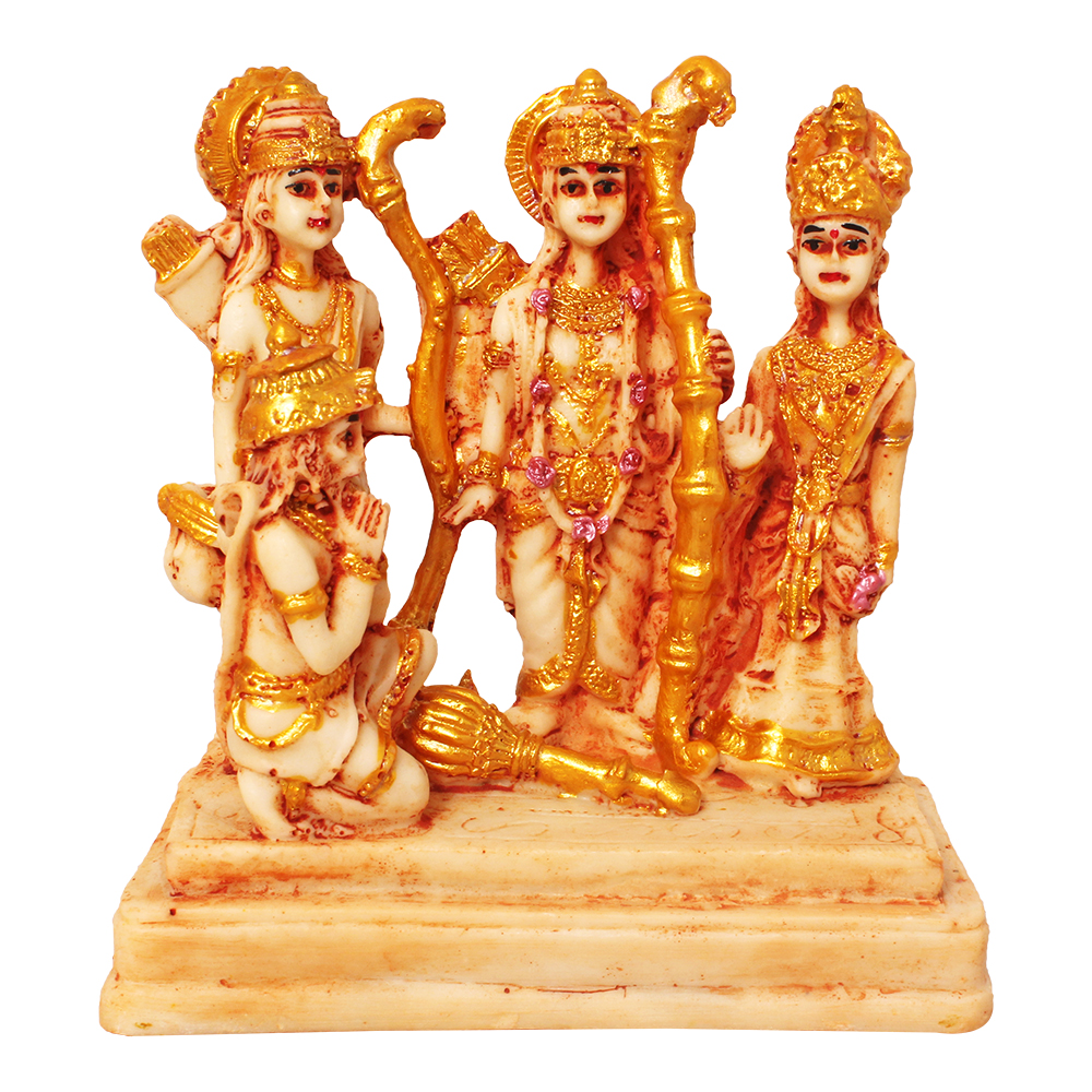 Buy ART N HUB Marble Look God Shri Ram Darbar Statue Lord Rama Sita ...