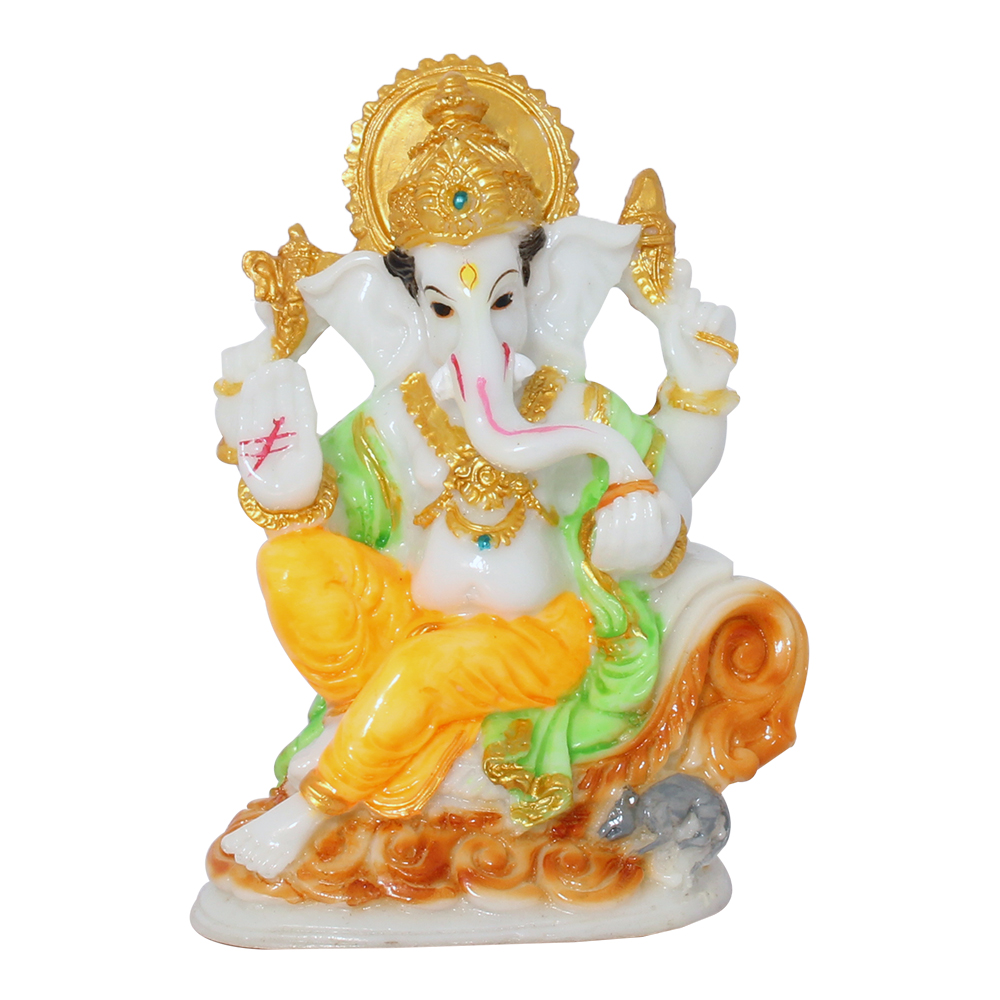 Buy ART N HUB Marble Look Hindu God Shri Ganesh Statue lord Ganesha ...