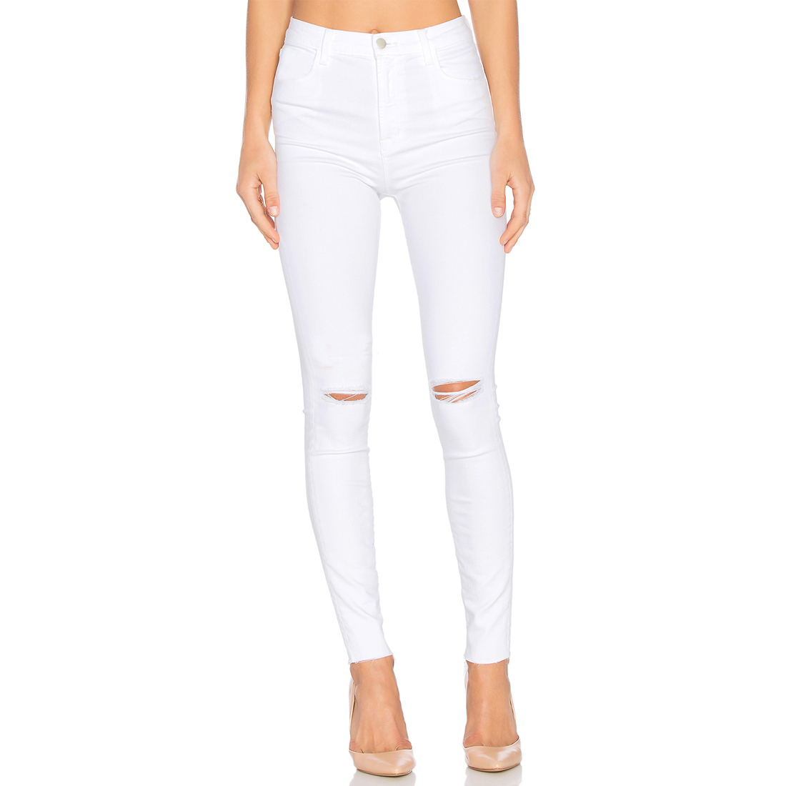 Buy XEE Women White Skinny Fit Ripped Jeans Online - Get 62% Off