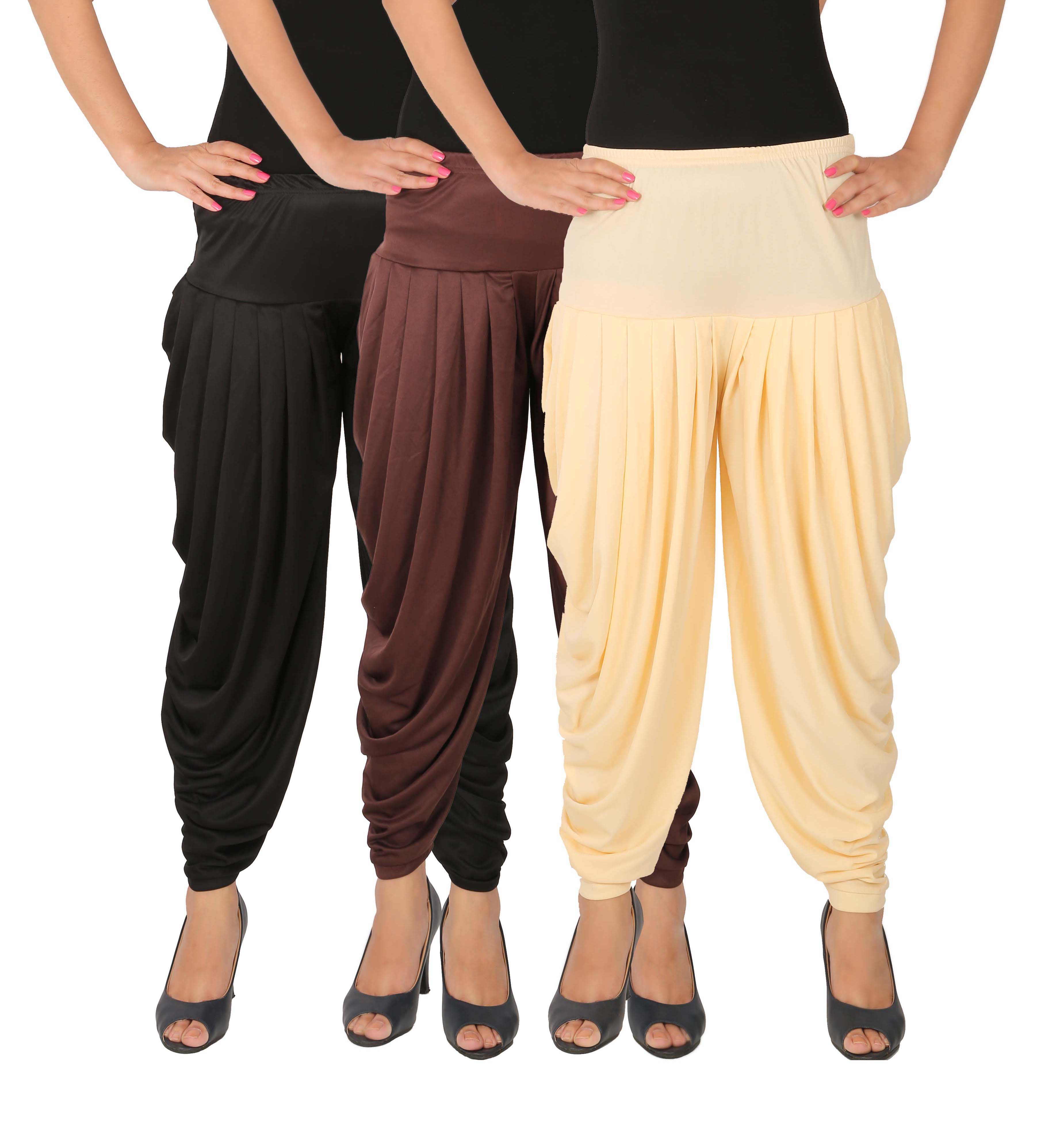 Buy Dhoti Pants Women - Culture the Dignity Women's Lycra Side Plated ...
