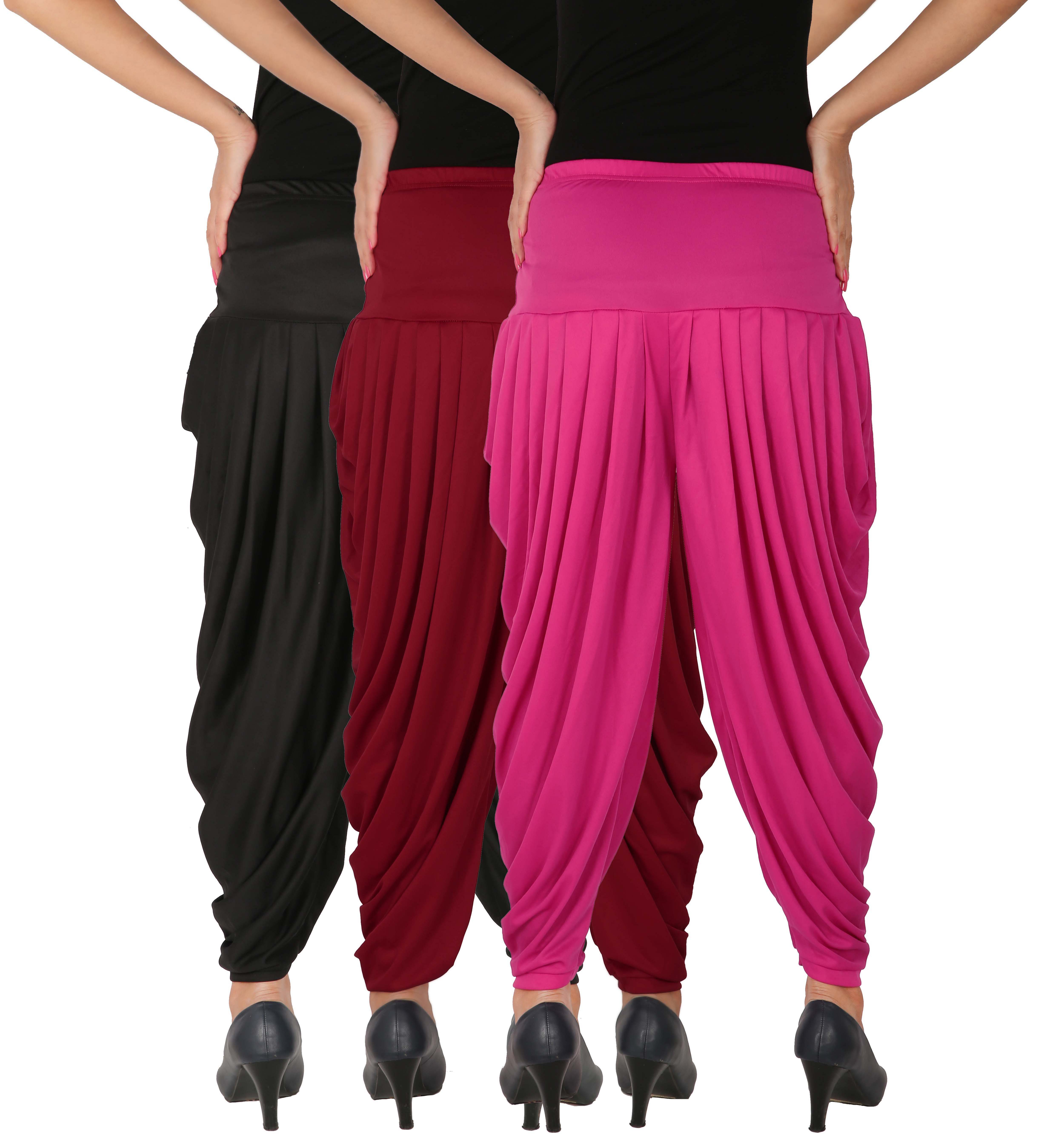 Buy Dhoti Pants Women - Culture the Dignity Women's Lycra Side Plated ...