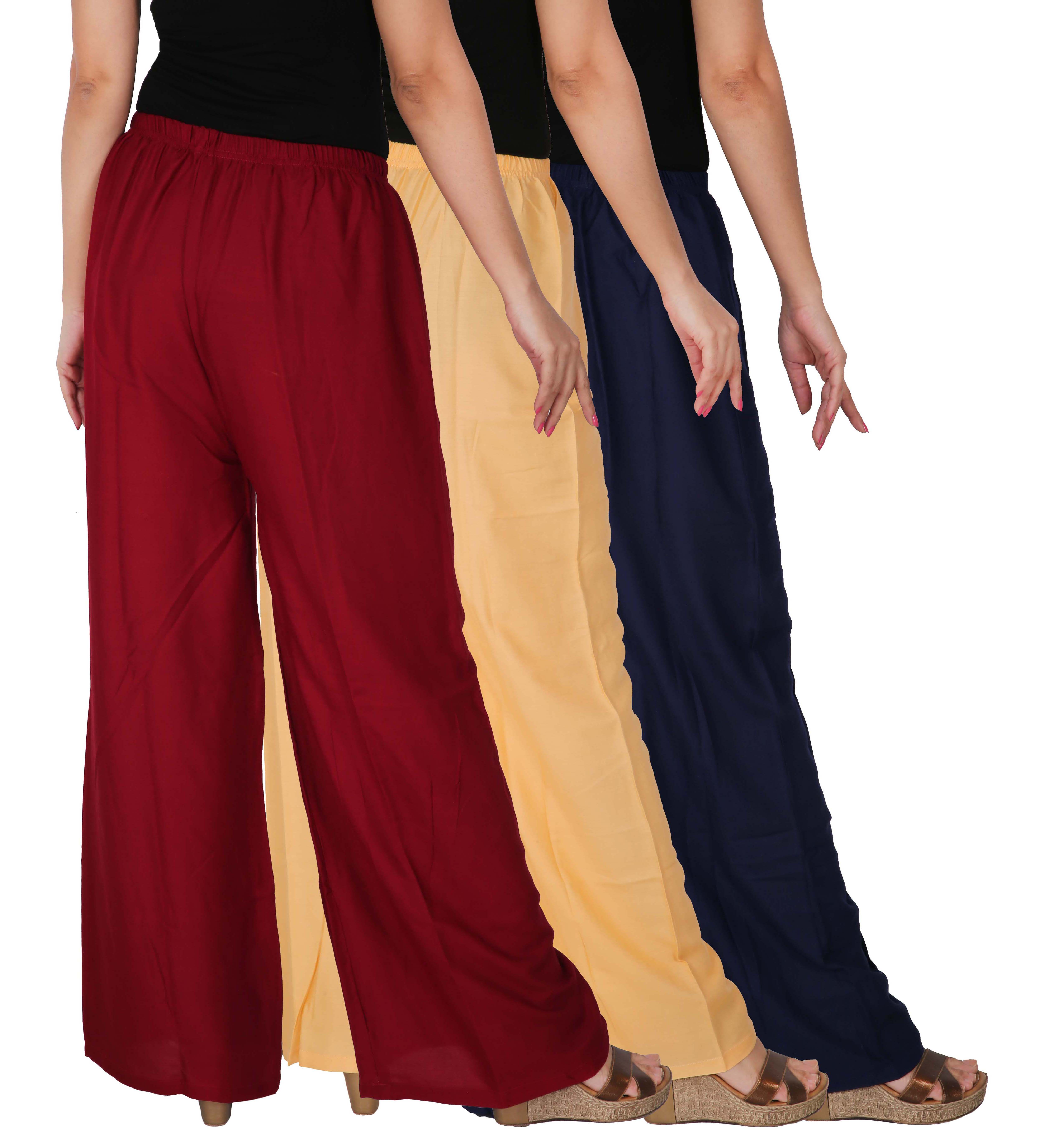 Buy Culture the Dignity Women's Rayon Solid Palazzo Pants Palazzo ...