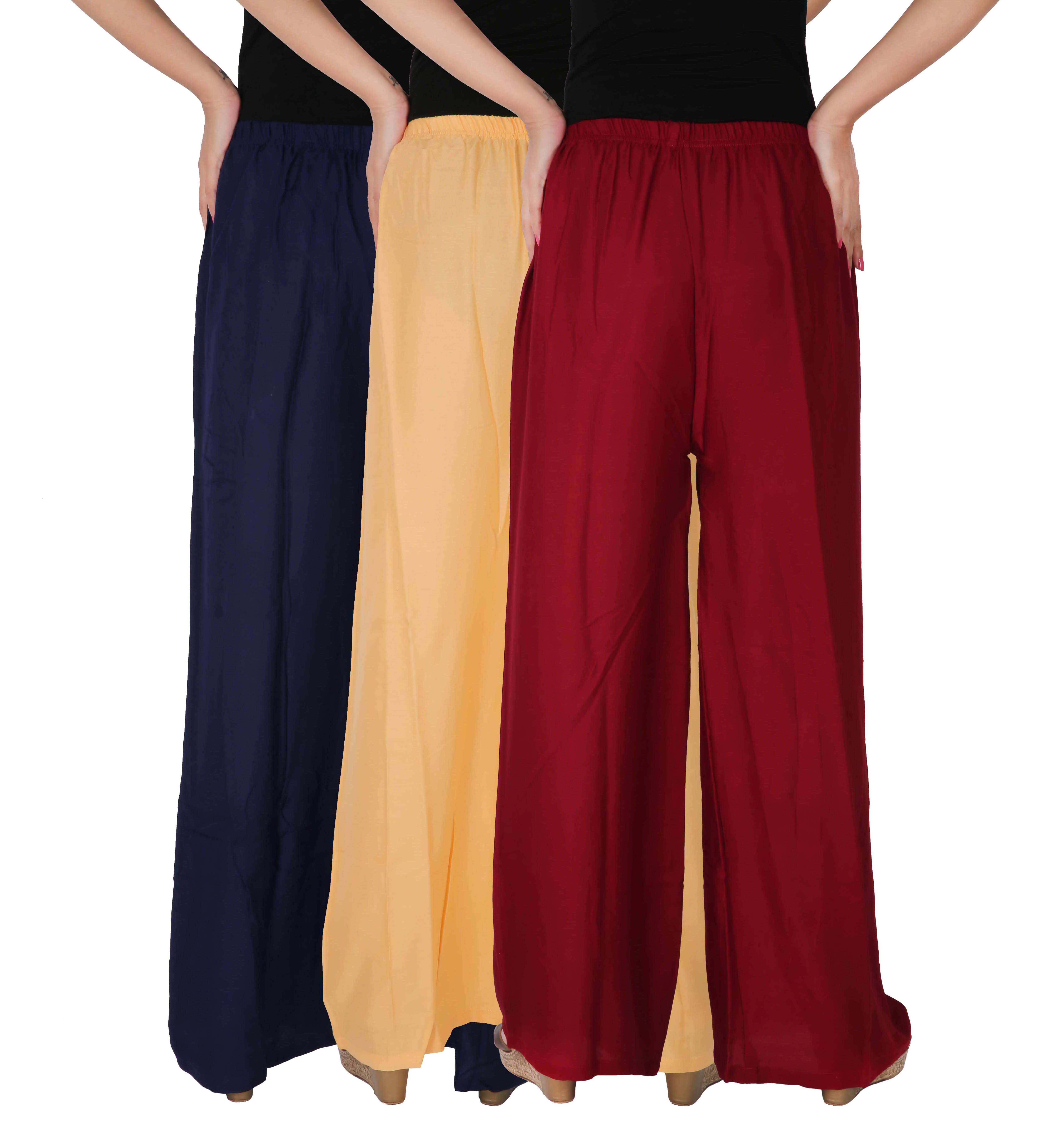 Buy Culture the Dignity Women's Rayon Solid Palazzo Pants Palazzo ...